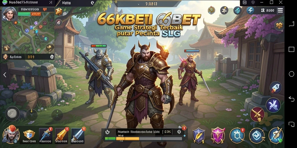 Screenshot gameplay 66KBET menampilkan pertempuran strategi yang intens.