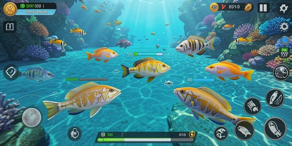 Tampilan gameplay BOY303 yang menampilkan serunya menembak ikan.