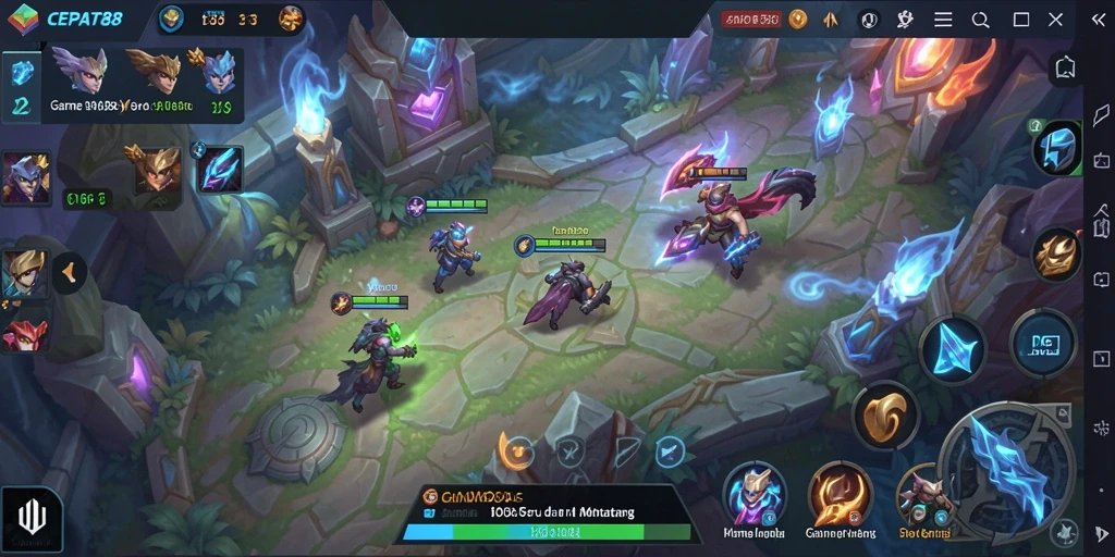 Gambar gameplay CEPAT88 dengan aksi seru dan karakter unik.