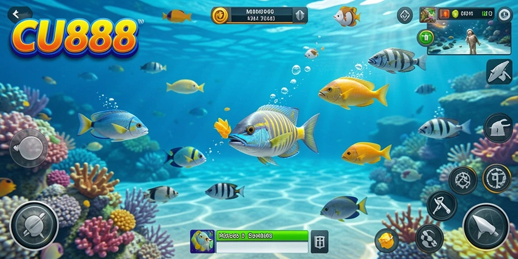 Screenshot gameplay CU888 yang menawan dan seru dalam Tembak Ikan.