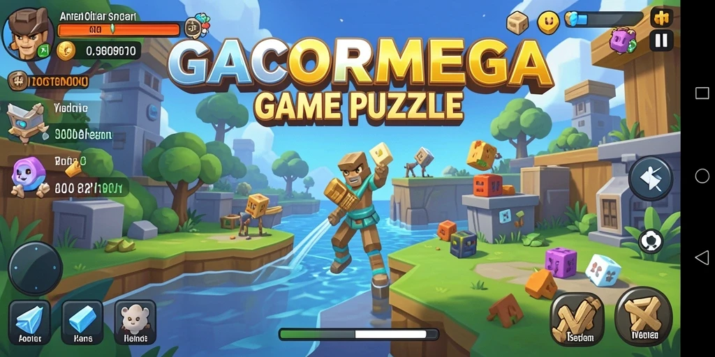 Screenshot gameplay GACORMEGA menampilkan teka-teki yang seru dan menantang.