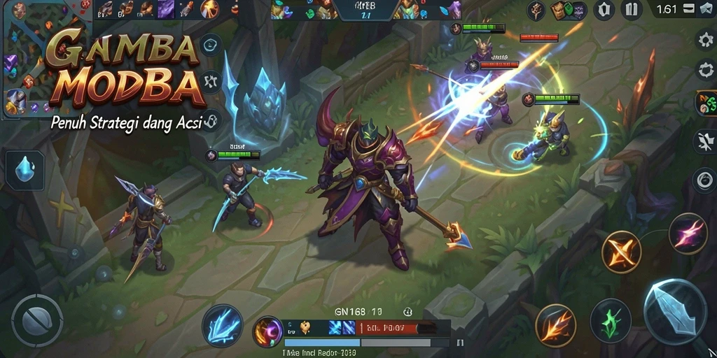 Screenshot gameplay GN168 yang menampilkan aksi seru di arena.