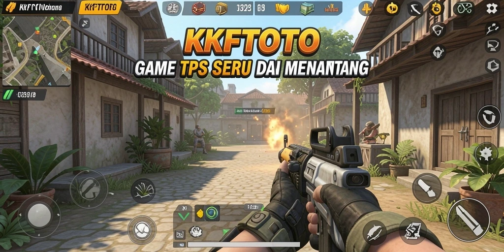 Screenshot gameplay KPKTOTO menunjukkan aksi tembak-menembak yang intens.