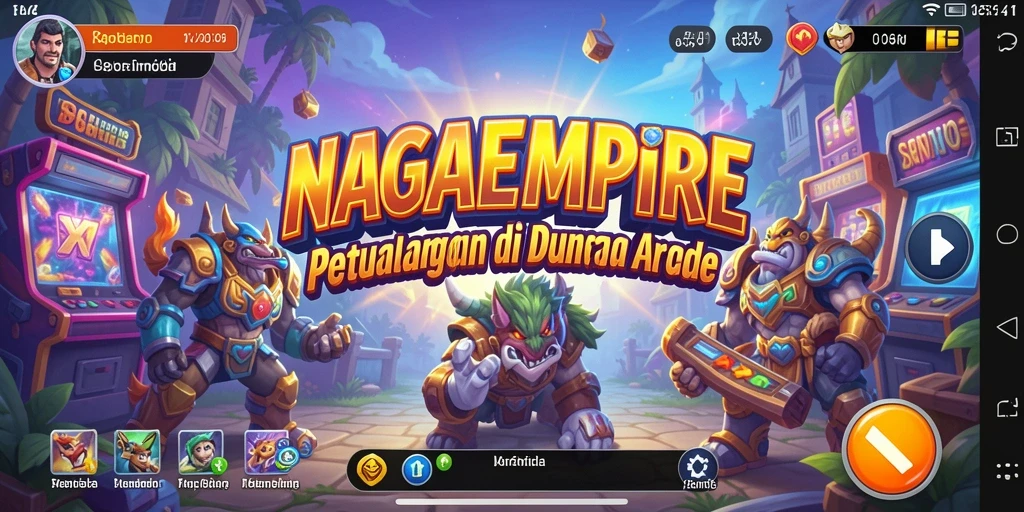 Screenshot utama NAGAEMPIRE menunjukkan gameplay seru dalam dunia arcade.