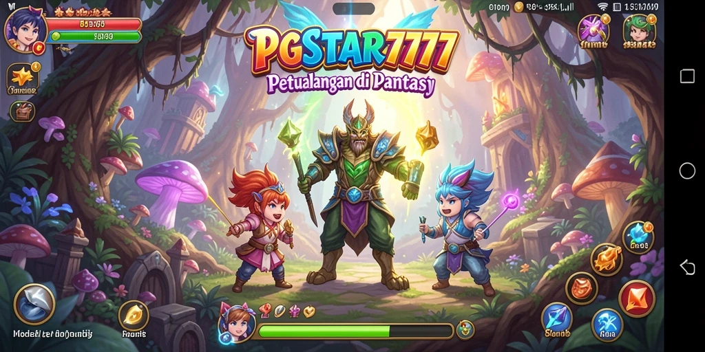 Screenshot PGSTAR777 menampilkan aksi pertarungan mendebarkan di dunia fantasi.