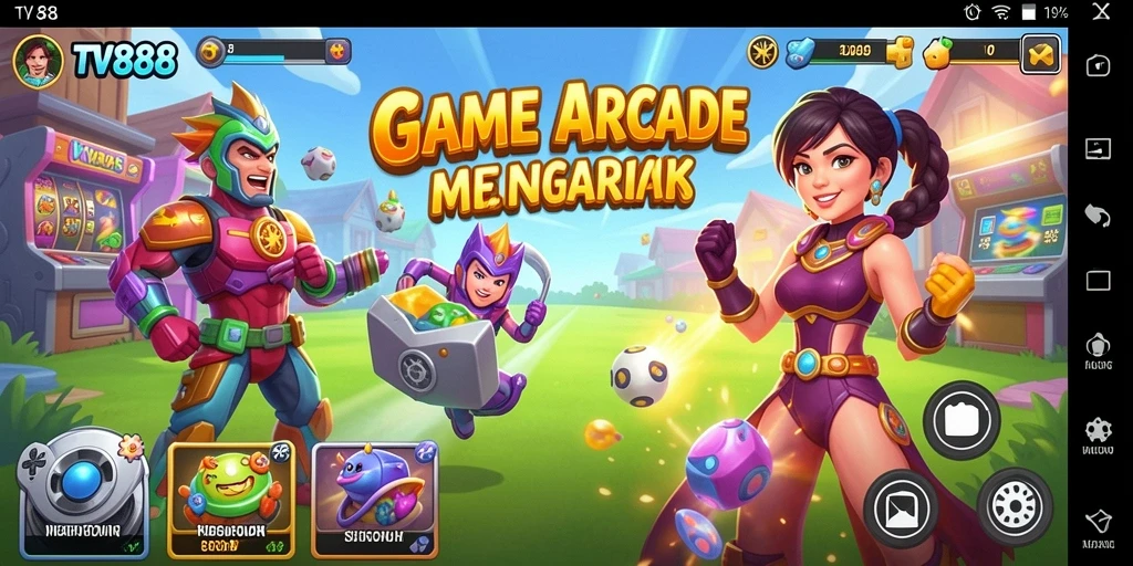 Tangkapan layar gameplay <strong>TV888</strong> menampilkan aksi seru dalam game Arcade.